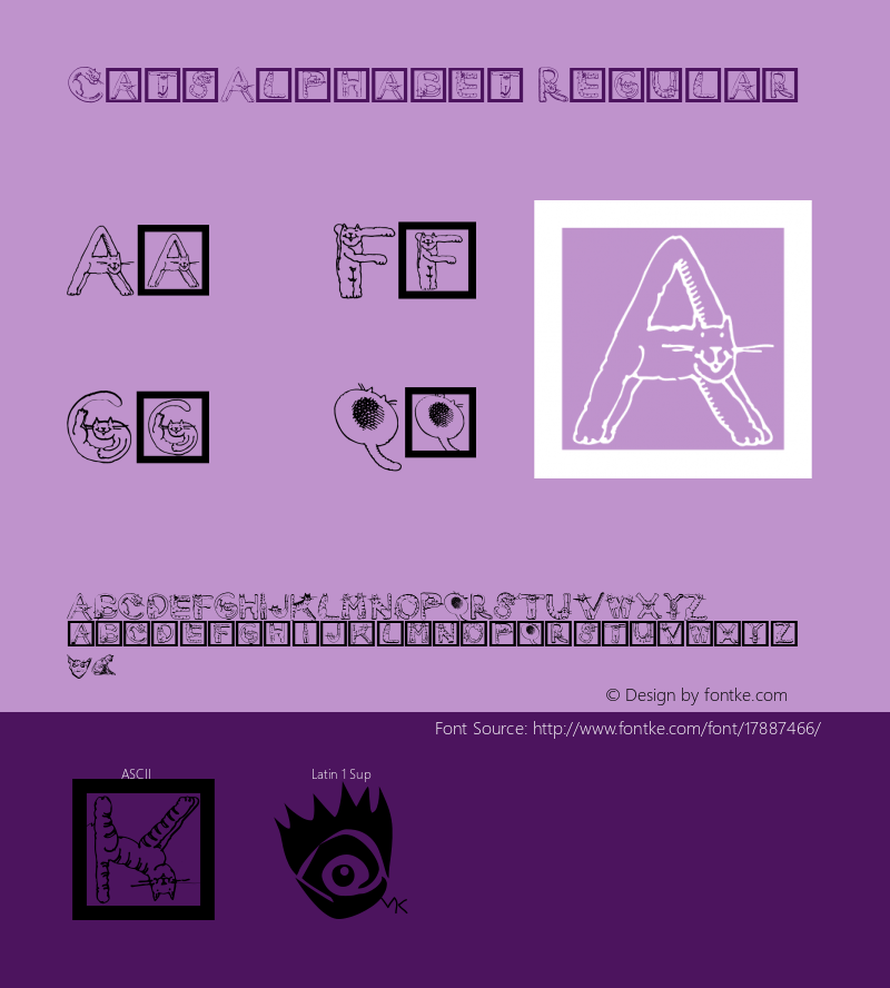 CatsAlphabet Regular 1.0  2006-05-25图片样张