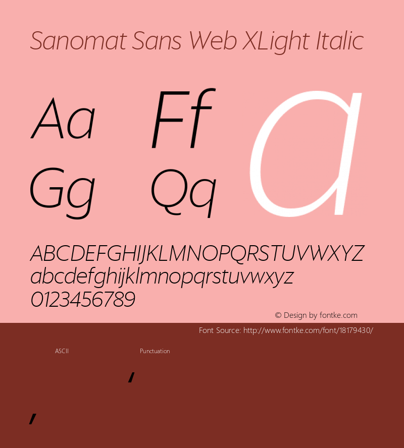 Sanomat Sans Web XLight Italic Version 1.1 2015图片样张