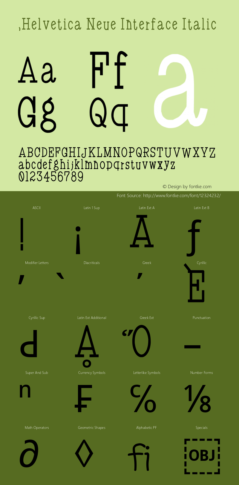 .Helvetica Neue Interface Italic 10.0d35e1图片样张