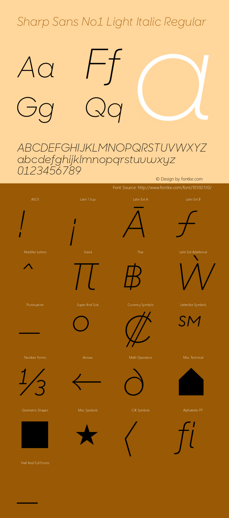 Sharp Sans No1 Light Italic Regular Version 1.000;PS 001.001;hotconv 1.0.56图片样张