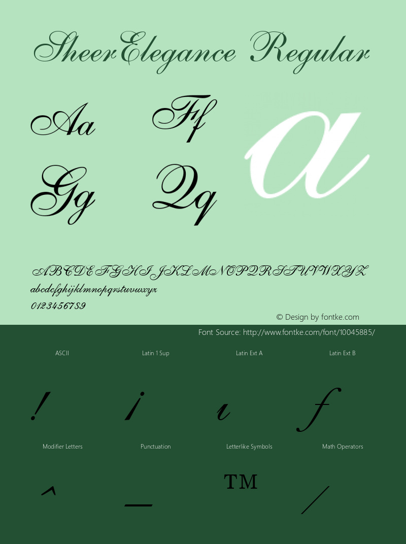 SheerElegance Regular The WSI-Fonts Professional Collection图片样张