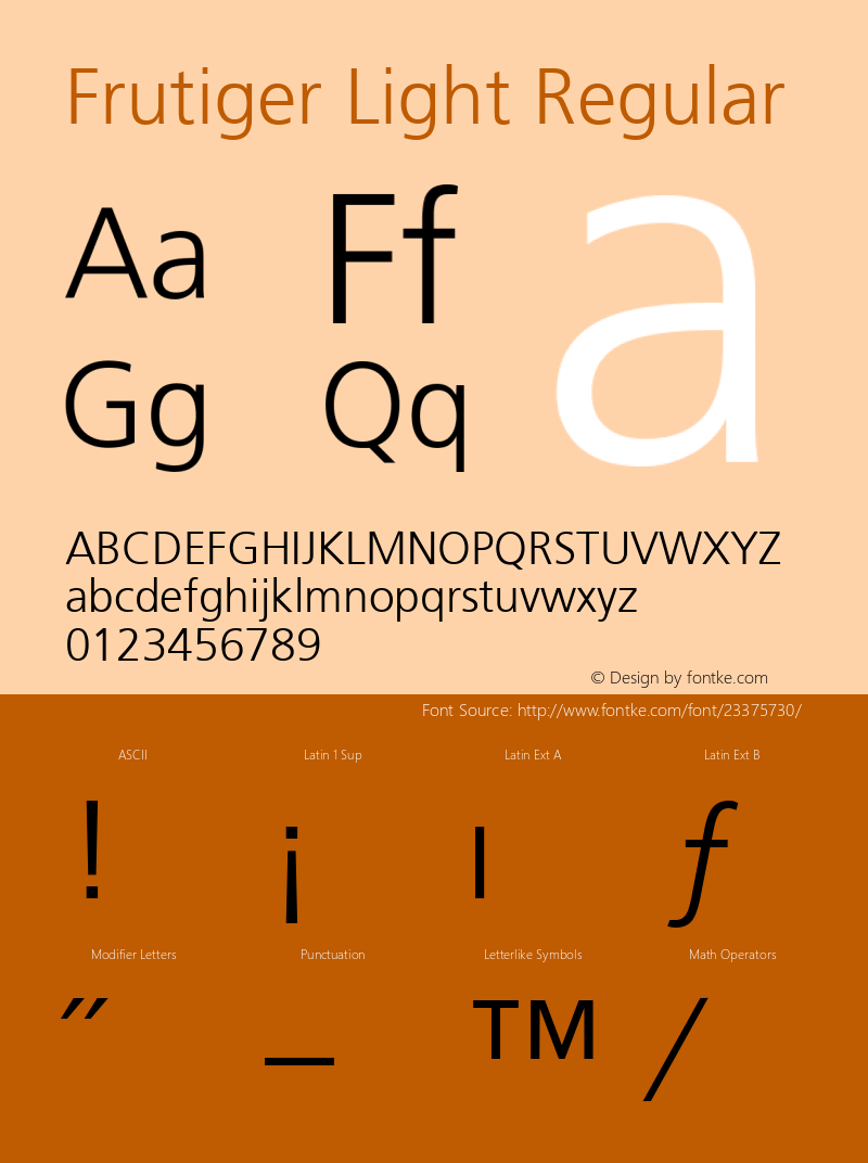 Frutiger Light Altsys Fontographer 3.5  11/5/95图片样张