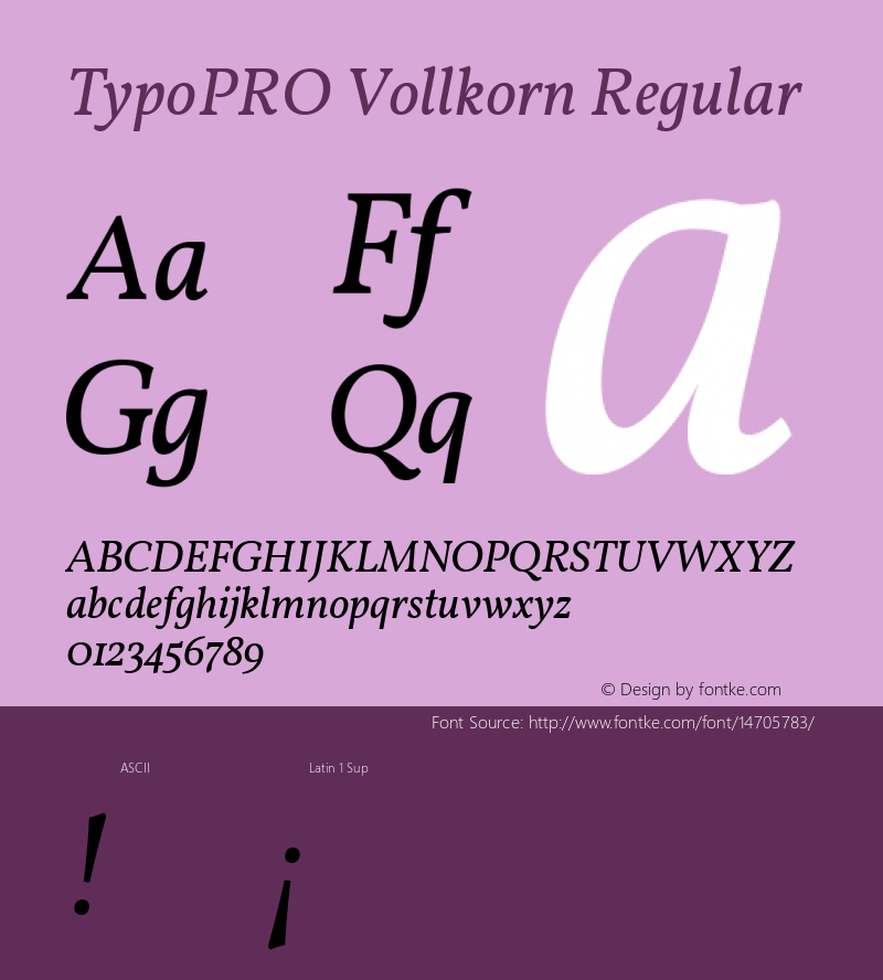 TypoPRO Vollkorn Regular Version 2.001图片样张