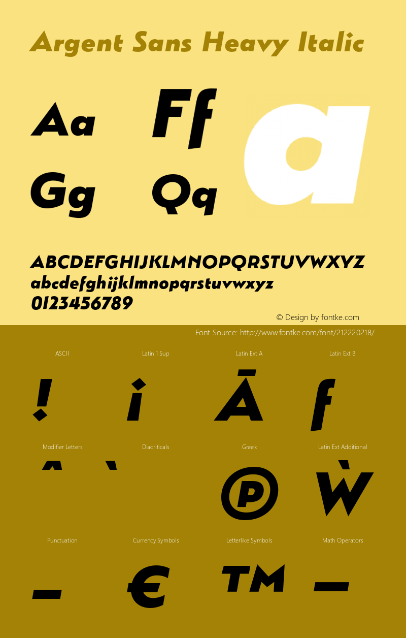 Argent Sans Heavy Italic Version 3.000;PS 003.000;hotconv 1.0.88;makeotf.lib2.5.64775图片样张