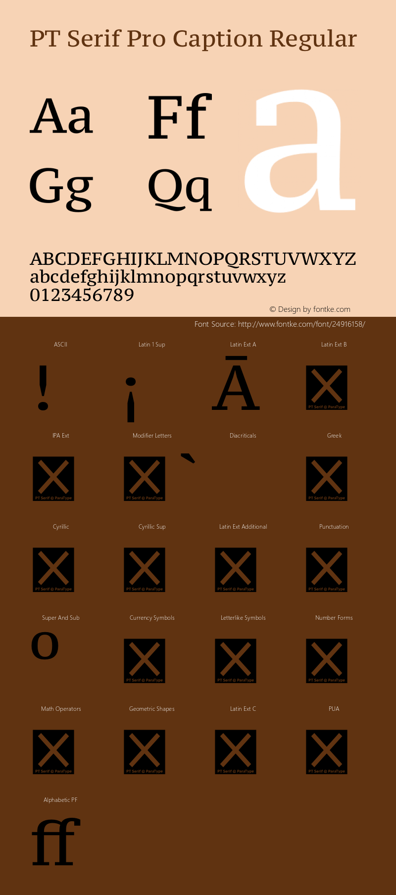 PT Serif Pro Caption Version 1.000; Fonts for Free; vk.com/fontsforfree图片样张