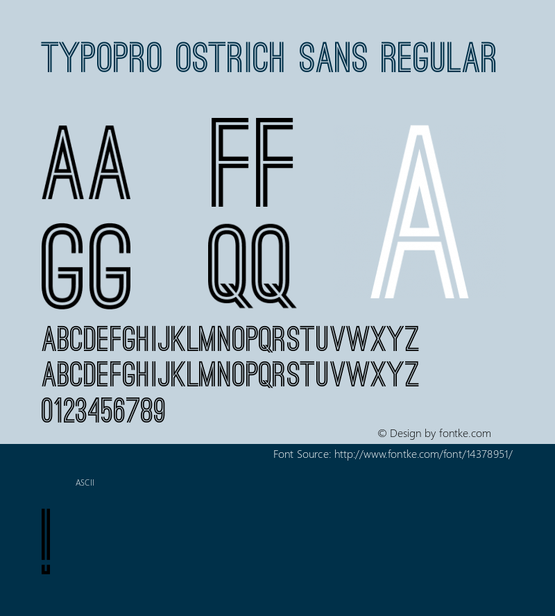 TypoPRO Ostrich Sans Regular Version 1.001;PS 001.001;hotconv 1.0.70;makeotf.lib2.5.58329图片样张