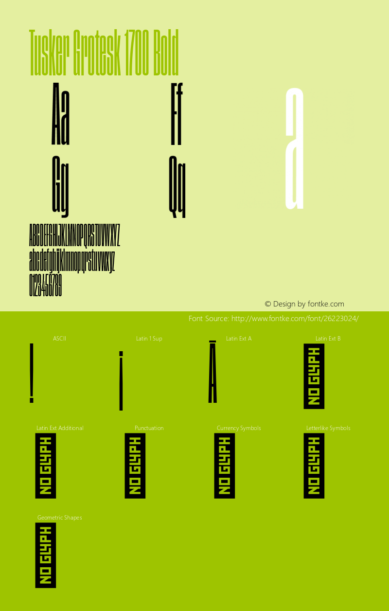 Tusker Grotesk 1700 Bold Version 1.000;PS 001.000;hotconv 1.0.88;makeotf.lib2.5.64775图片样张