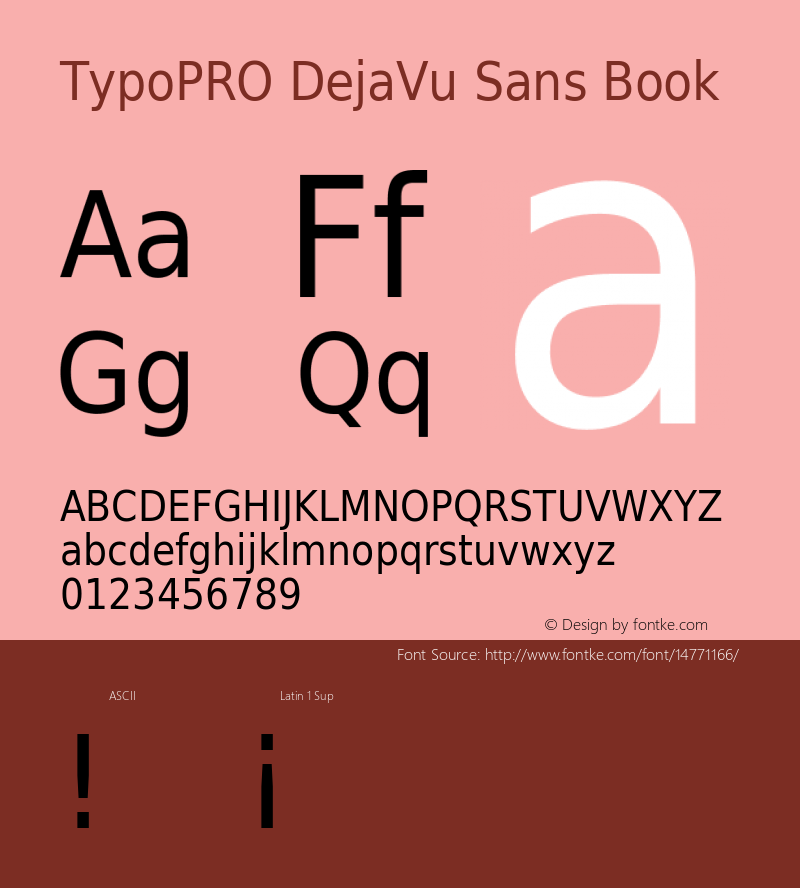 TypoPRO DejaVu Sans Book Version 2.34图片样张