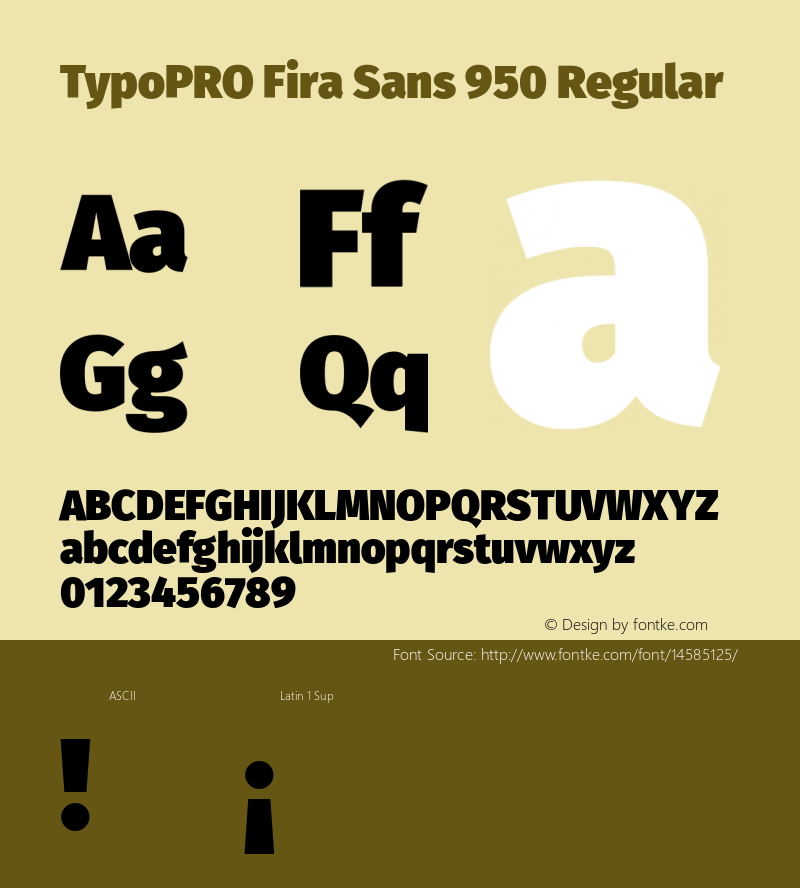 TypoPRO Fira Sans 950 Regular Version 3.105;PS 003.105;hotconv 1.0.70;makeotf.lib2.5.58329图片样张