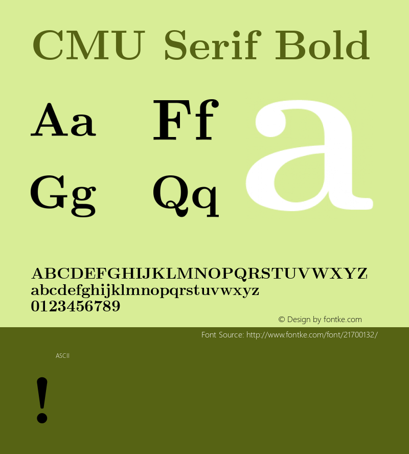 CMU Serif Bold 图片样张