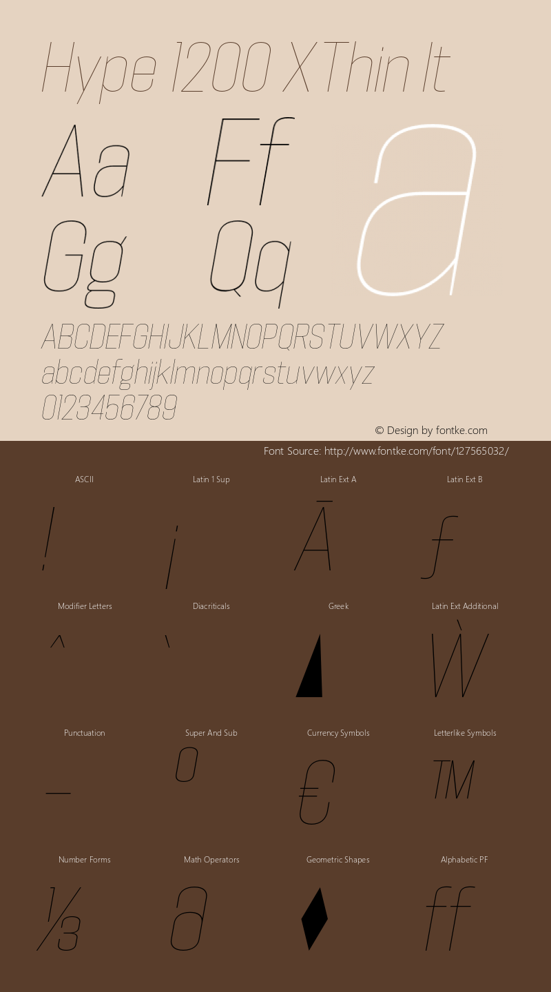 Hype 1200 XThin It Version 1.000;hotconv 1.0.109;makeotfexe 2.5.65596图片样张