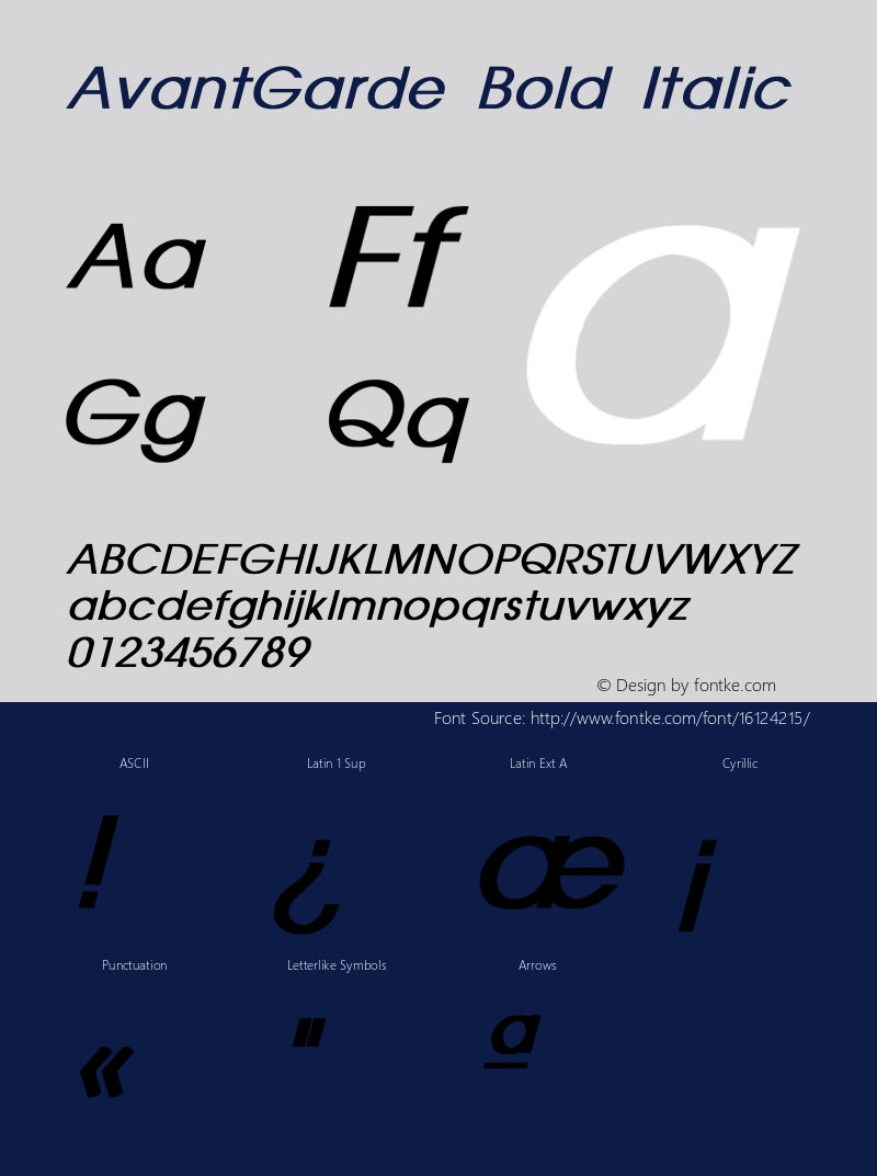 AvantGarde Bold Italic Converted from D:\FONTTEMP\AVANTGAR.BF1 by ALLTYPE图片样张