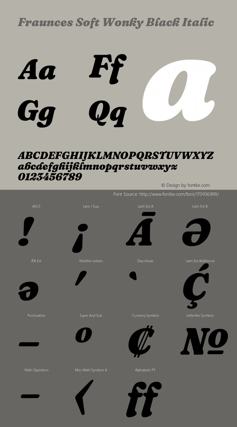 Fraunces Soft Wonky Black Italic Version 1.000;[b76b70a41]图片样张