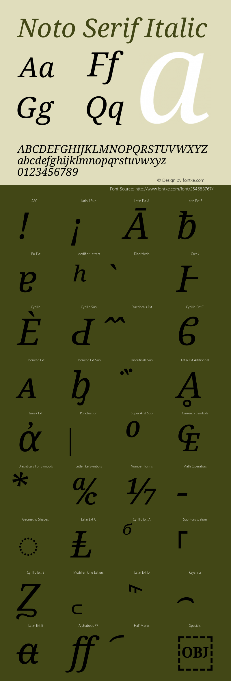 Noto Serif Italic Version 2.013图片样张