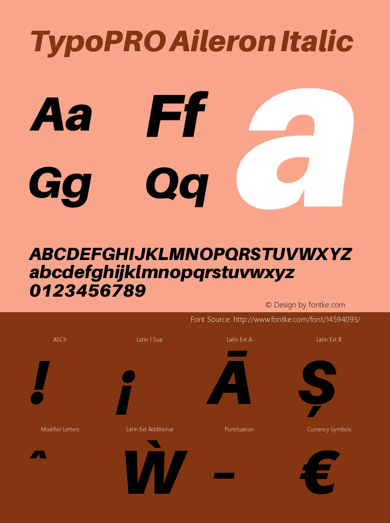 TypoPRO Aileron Italic Version 1.000;PS 001.000;hotconv 1.0.70;makeotf.lib2.5.58329图片样张