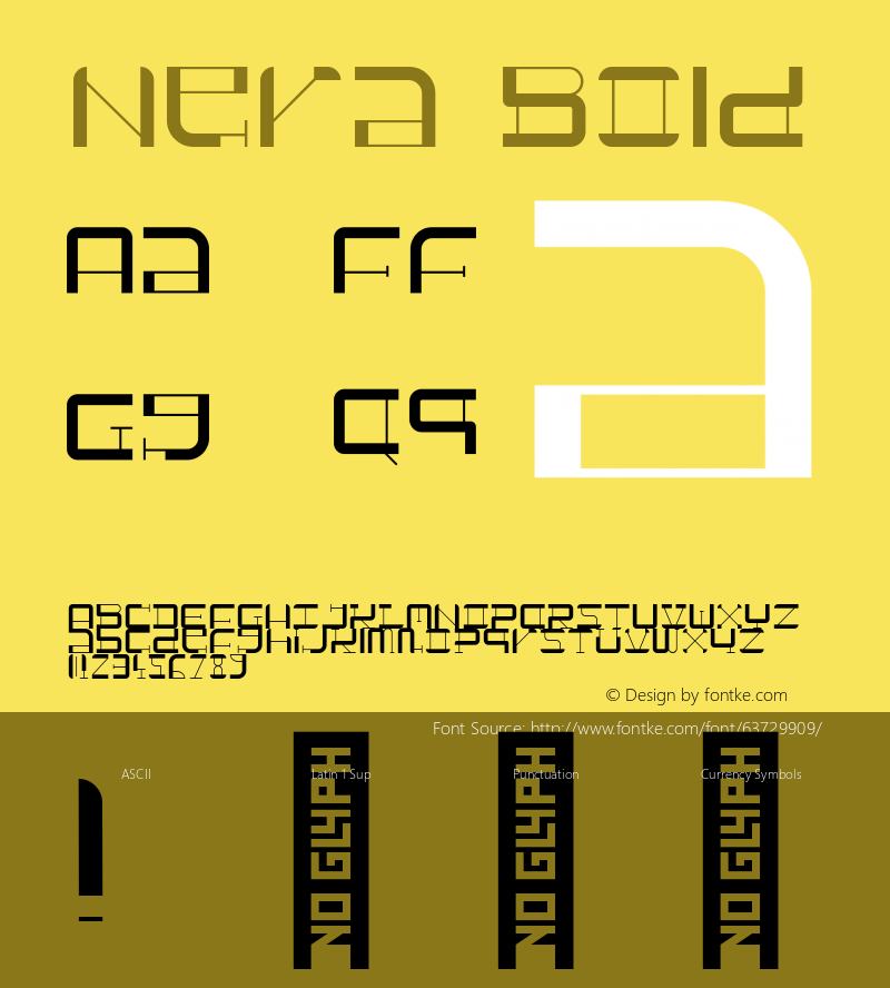 Nera Bold Version 1.000图片样张