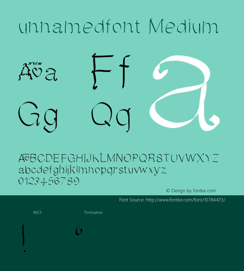 unnamedfont Medium Version 001.000图片样张