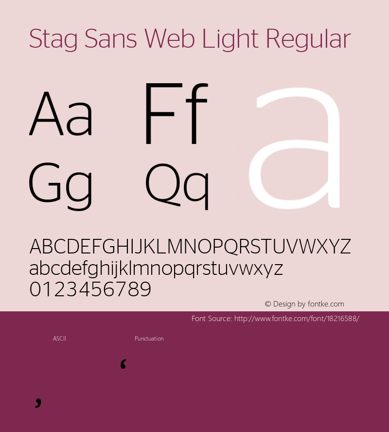 Stag Sans Web Light Regular Version 1.1 2007图片样张