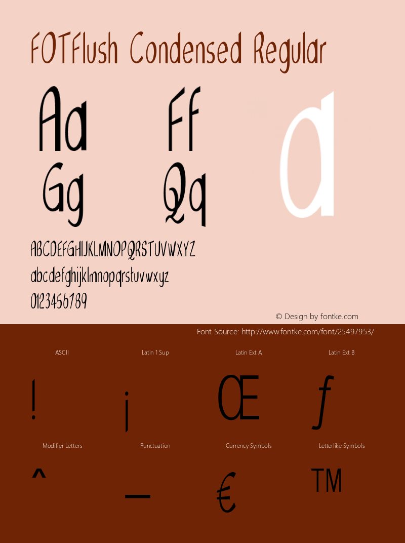 FOTFlush-CondensedRegular Version 1.000图片样张