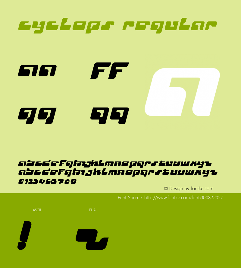 Cyclops Regular 1999; 1.1图片样张
