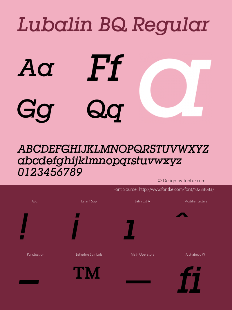 Lubalin BQ Regular 001.000图片样张