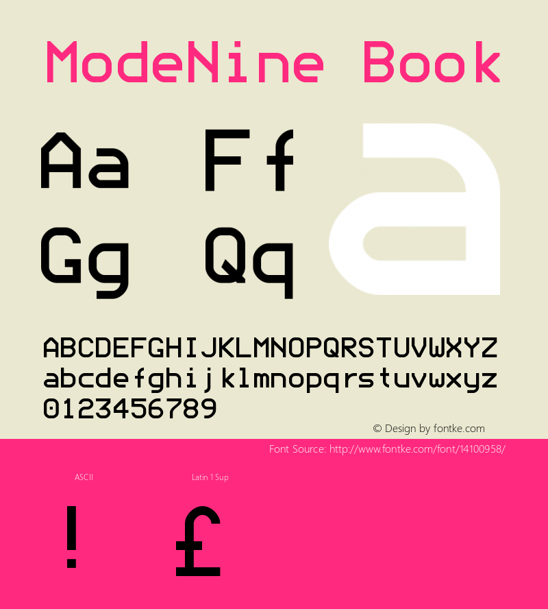 ModeNine Book Version Macromedia Fontograp图片样张