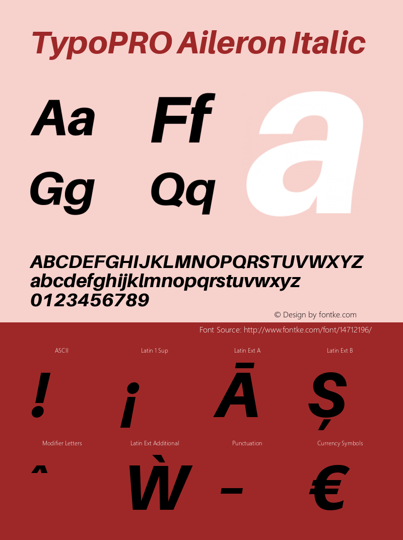 TypoPRO Aileron Italic Version 1.000;PS 001.000;hotconv 1.0.70;makeotf.lib2.5.58329图片样张