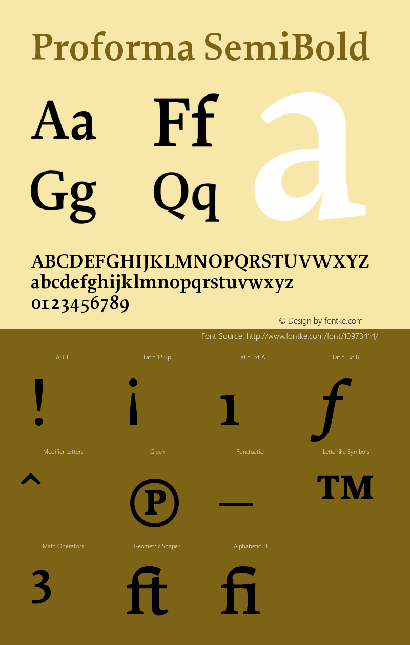 Proforma SemiBold Version 001.000图片样张