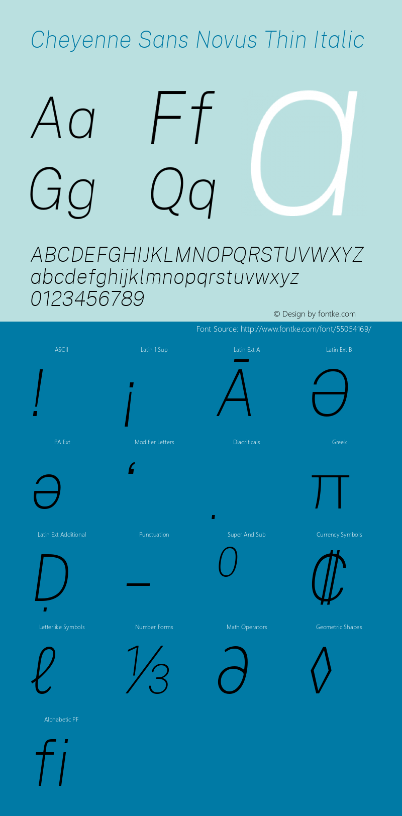 Cheyenne Sans Novus Thin Italic Version 1.007;February 11, 2020;FontCreator 12.0.0.2550 64-bit; ttfautohint (v1.8.3)图片样张