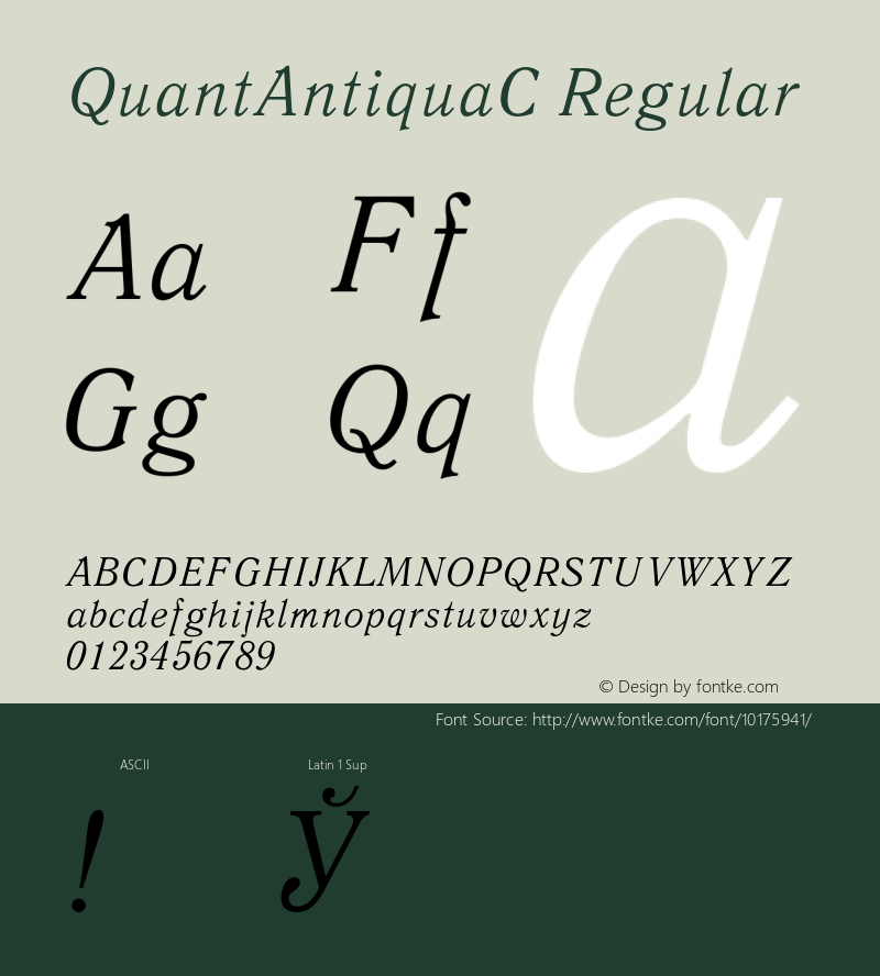 QuantAntiquaC Regular 001.000图片样张