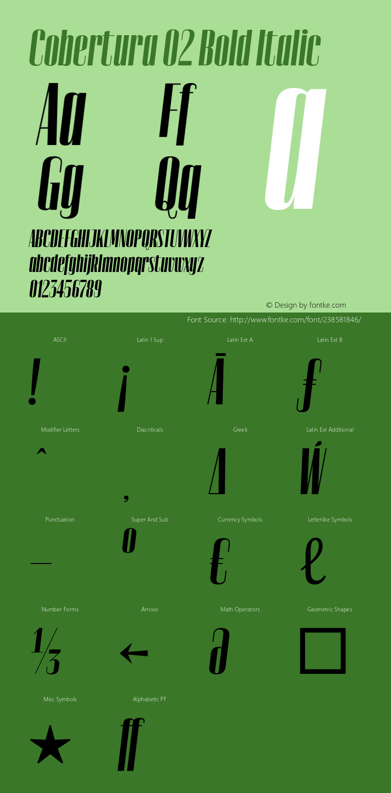 Cobertura 02 Bold Italic Version 4.001图片样张