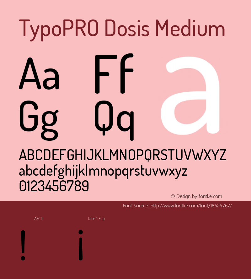 TypoPRO Dosis Medium Version 1.007图片样张