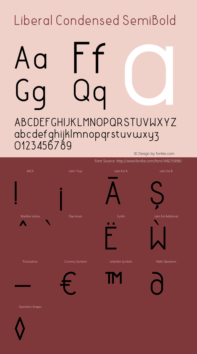 LiberalCondensed-SemiBold Version 1.000 | wf-rip DC20180130图片样张