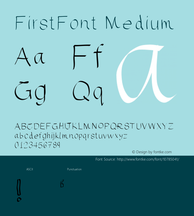 FirstFont Medium Version 001.000图片样张