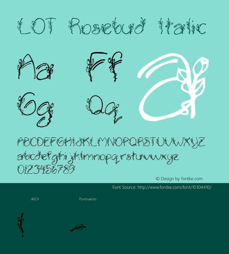 LOT Rosebud Italic OTF 1.000;PS 001.001;Core 1.0.29图片样张