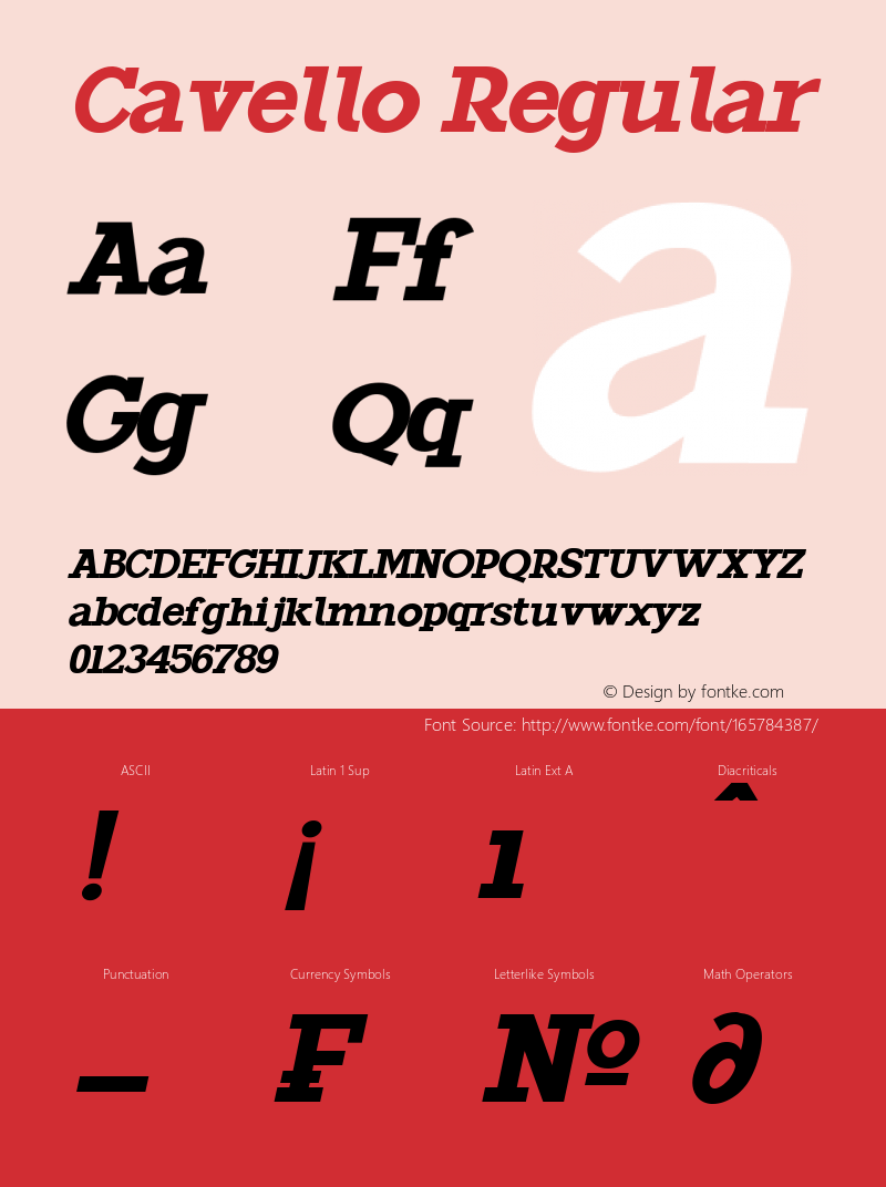 Cavello Bold Italic Version 1.00图片样张