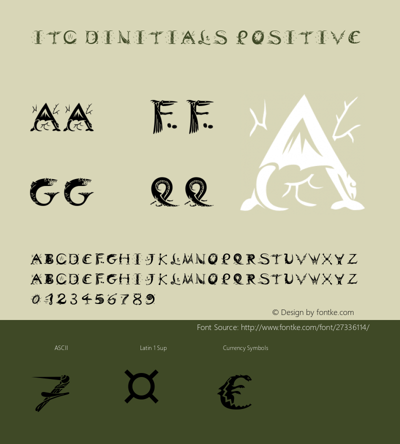 ITC Dinitials Positive Version 1.00; 2006图片样张