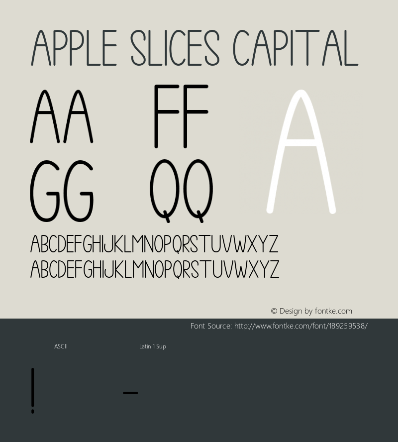 Apple Slices Capital Version 1.00;March 3, 2021;FontCreator 13.0.0.2683 64-bit图片样张