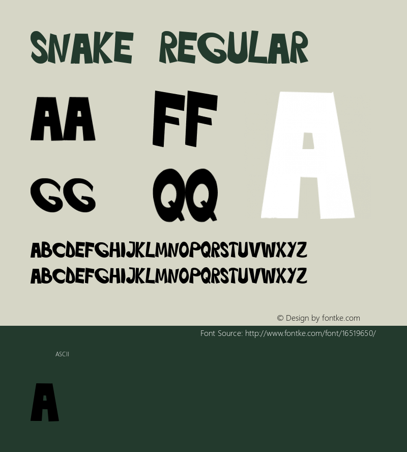 Snake Regular Unknown图片样张