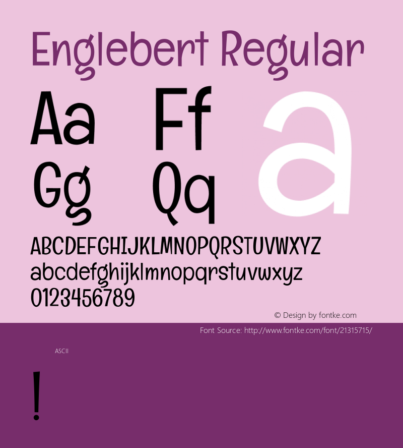 Englebert Regular 图片样张