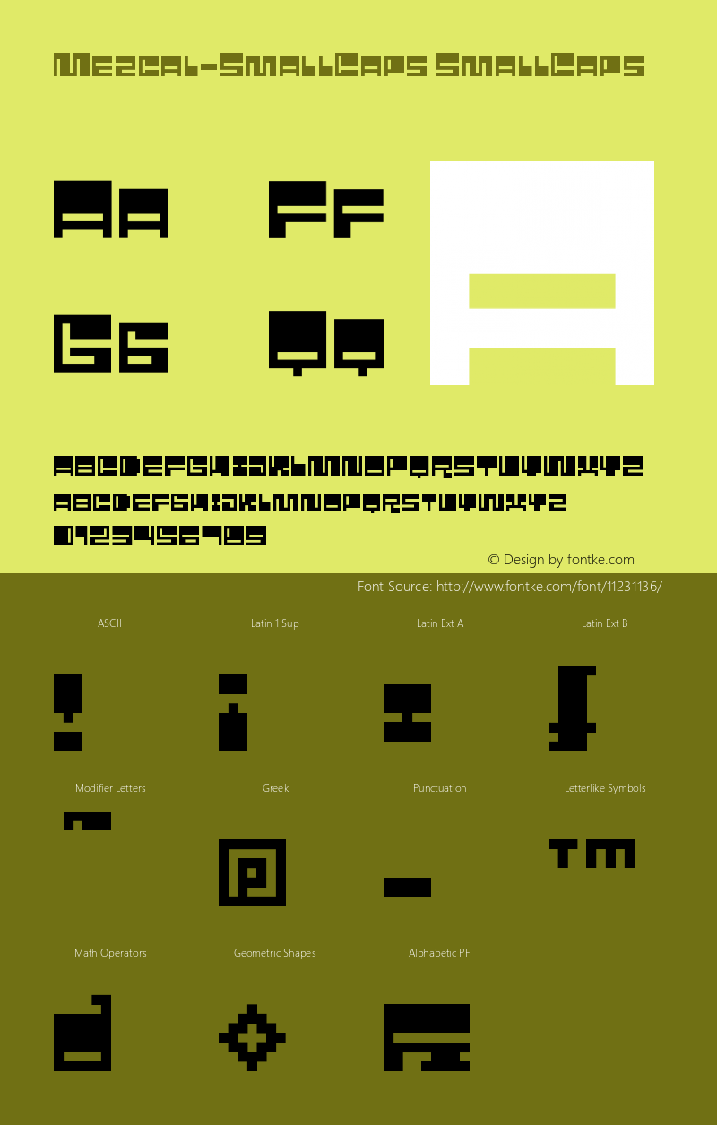 Mezcal-SmallCaps SmallCaps Version 001.000图片样张