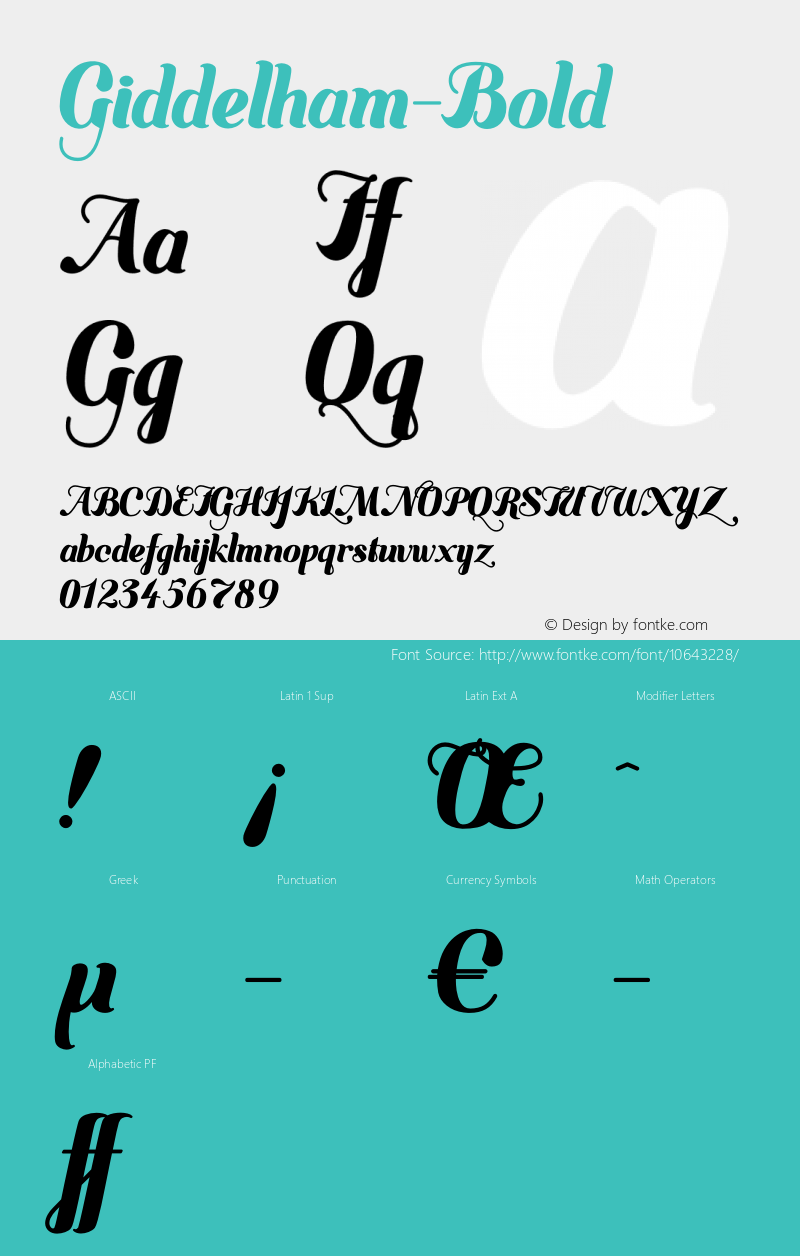 Giddelham-Bold ☞ Version 1.001;com.myfonts.easy.wearecolt.giddelham.bold.wfkit2.version.44d8图片样张