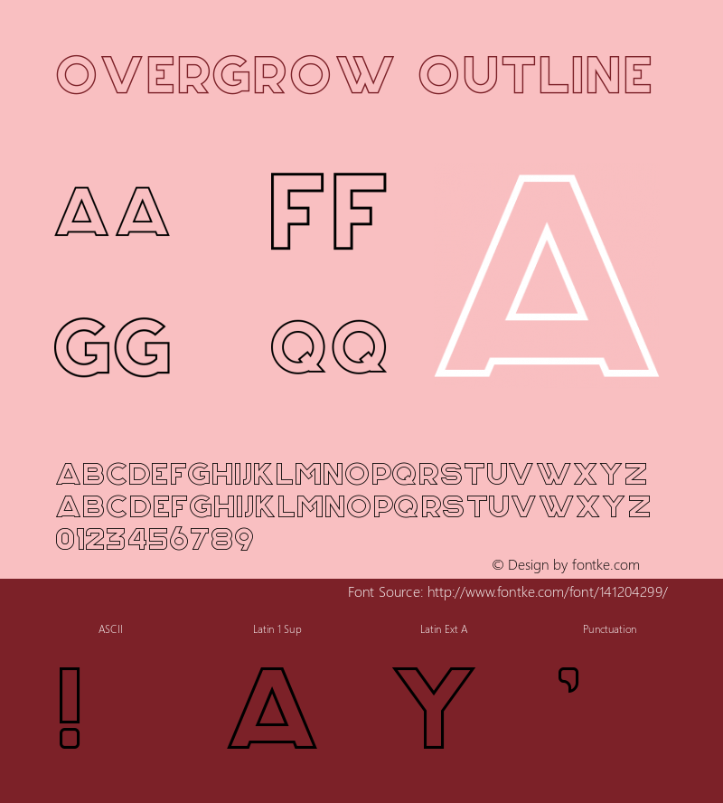 Overgrow Outline Version 1.049;Fontself Maker 3.5.1图片样张