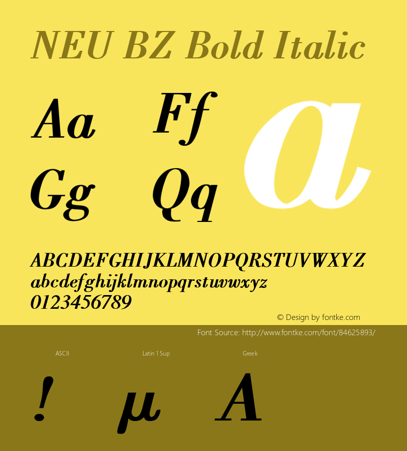 NEU-BZ Bold Italic 2.0图片样张