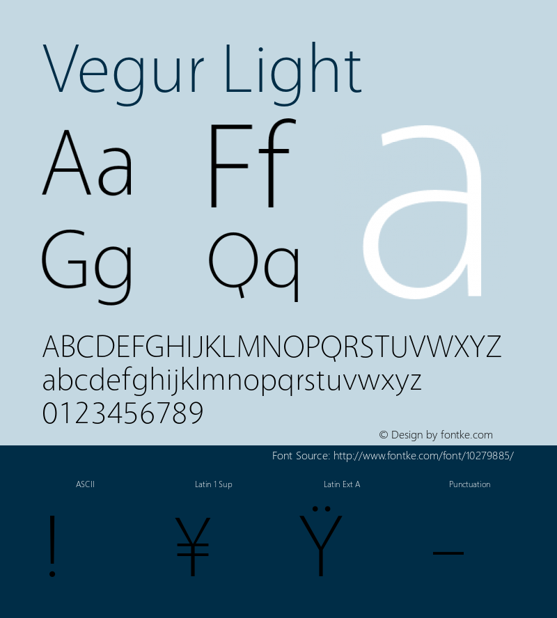 Vegur Light 0.602图片样张