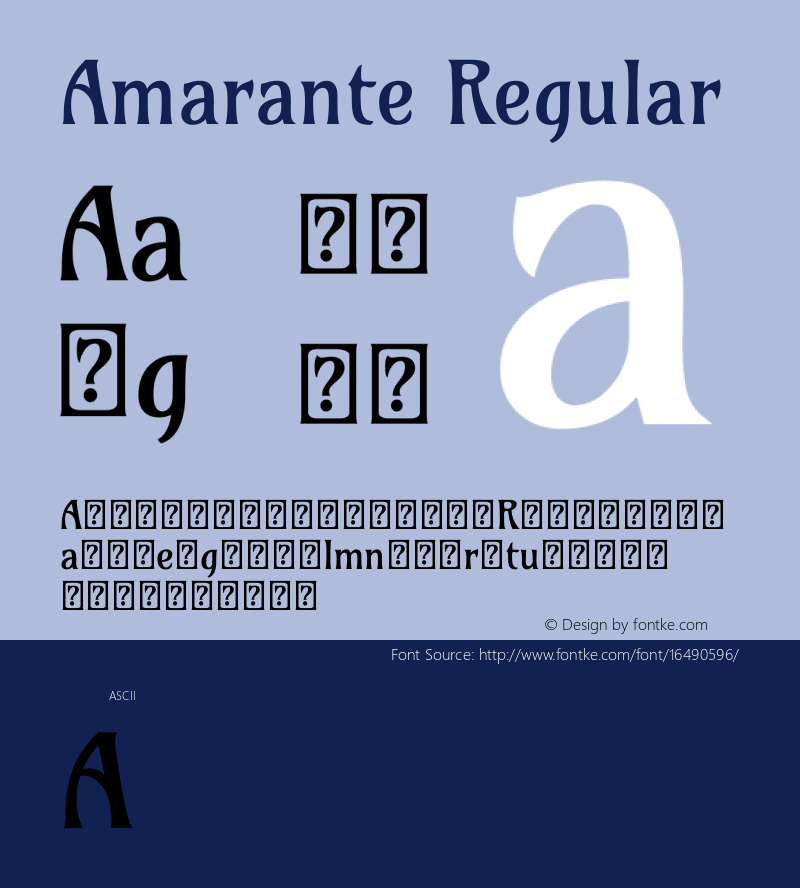 Amarante Regular Version 1.001图片样张