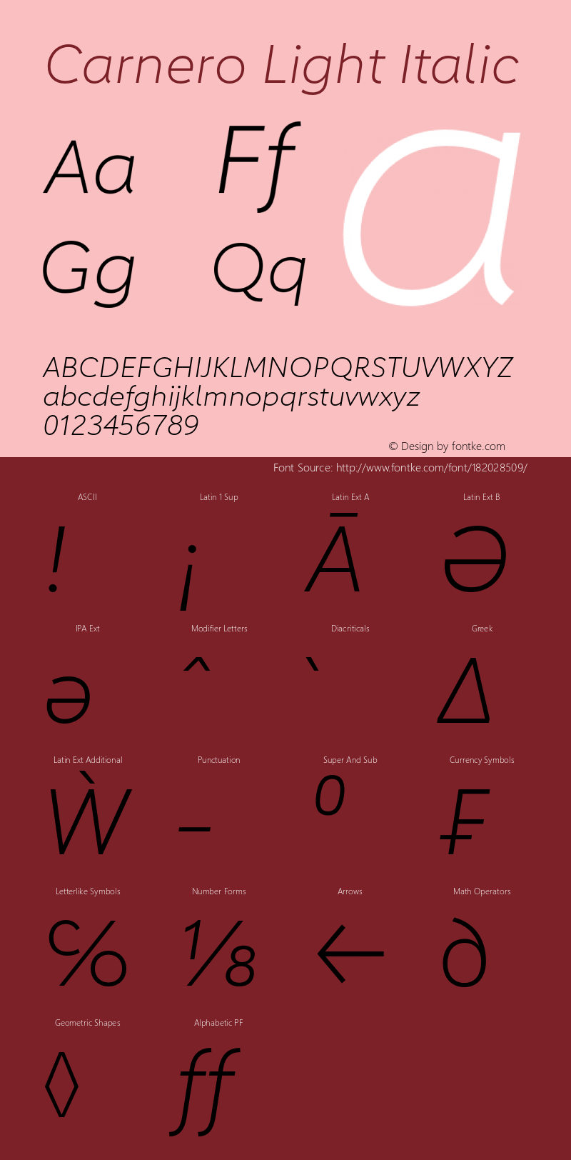 Carnero Light Italic Version 1.10, build 11, s3图片样张