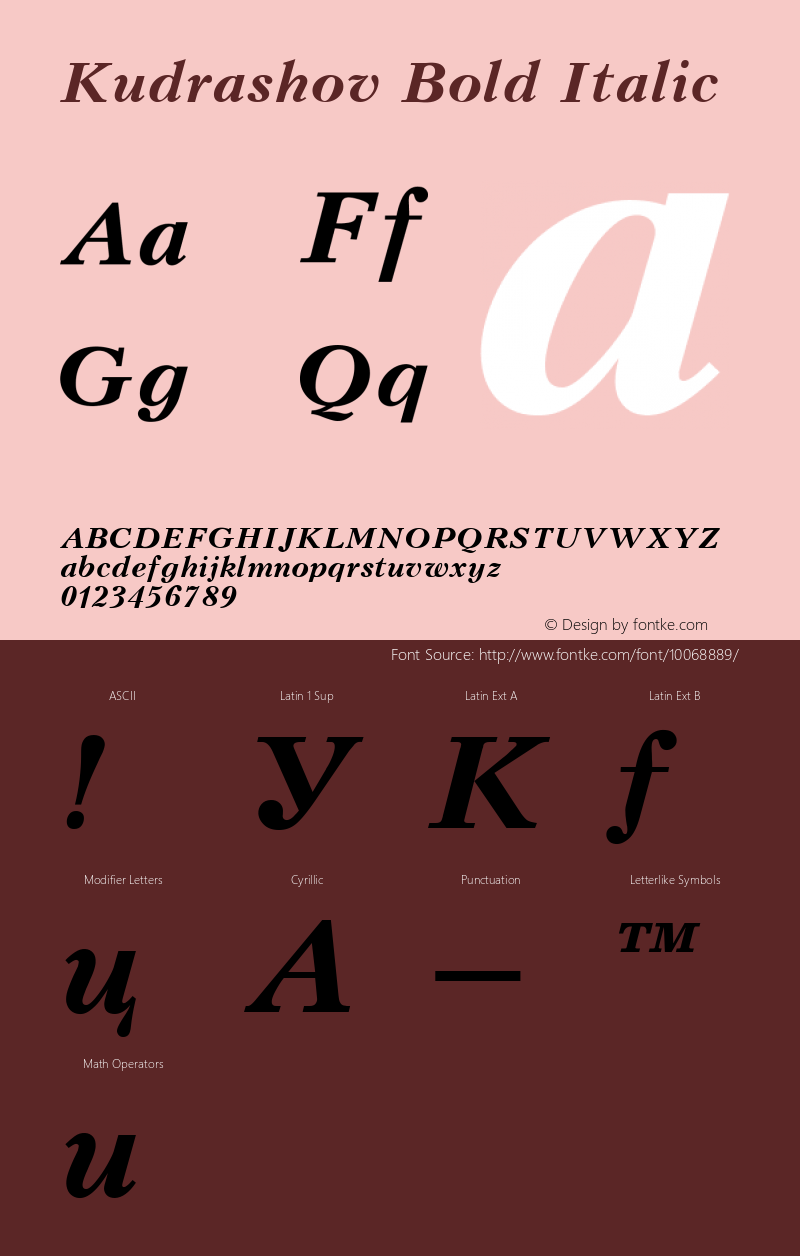 Kudrashov Bold Italic 001.001图片样张