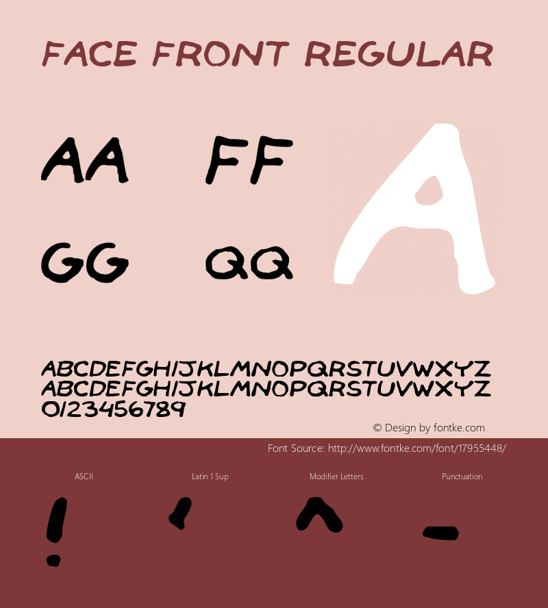 Face Front Regular Version 1.0图片样张