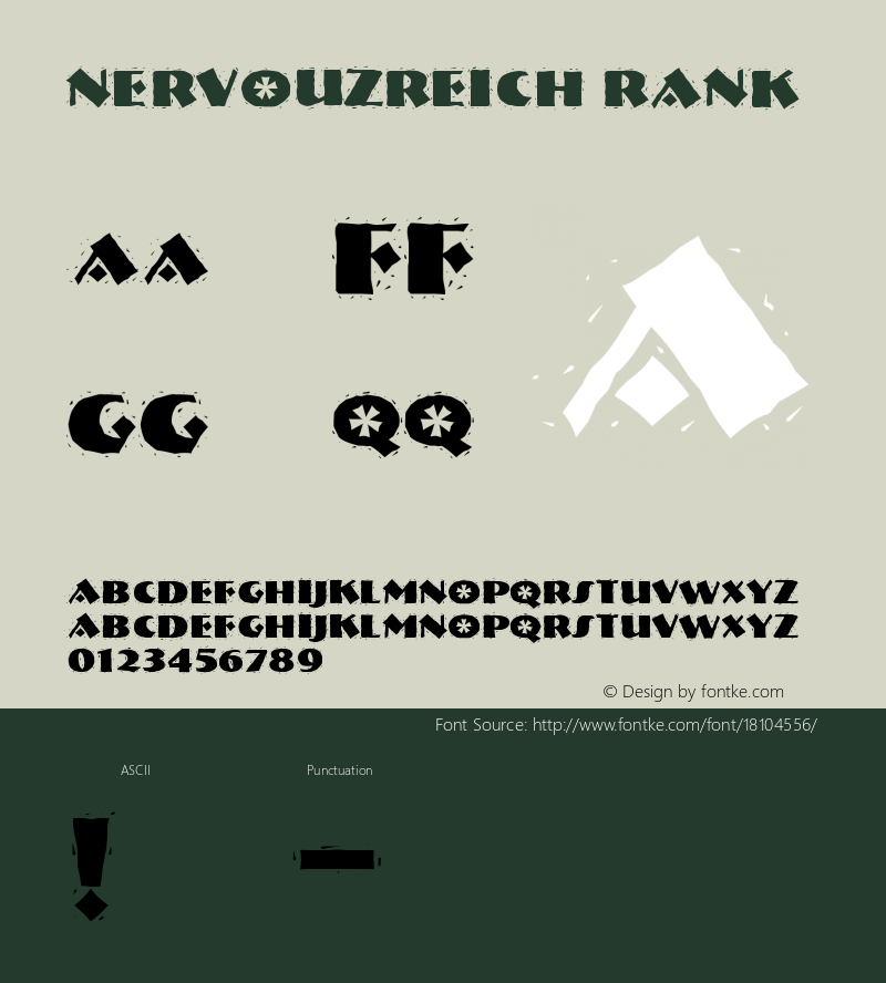 NervouzReich Rank Version Altsys Fontographer图片样张